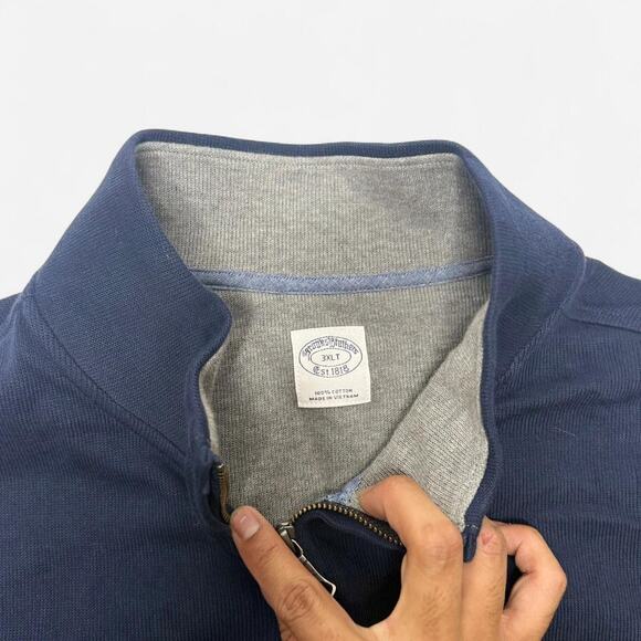 Brooks Brothers Navy Half Zip Pullover Sweater Size 3XLT - Picture 3 of 5